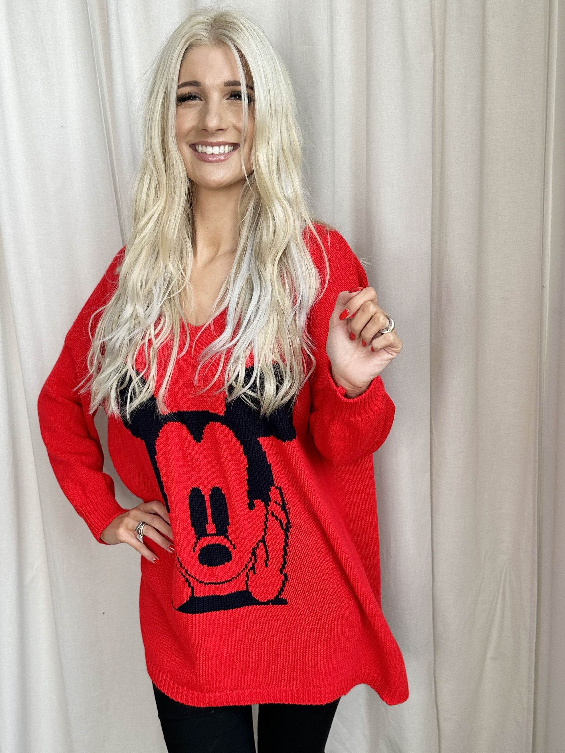 Mickey - Stickad blus med motiv